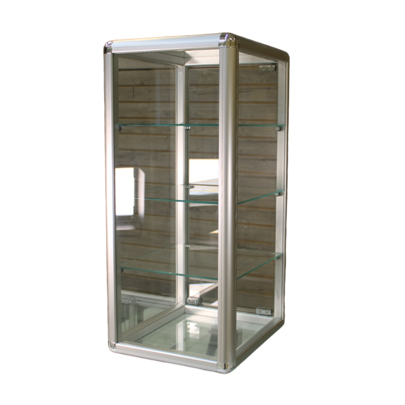 Counter Top Aluminum Frame All Glass w/lock 14x12x27  *Tall