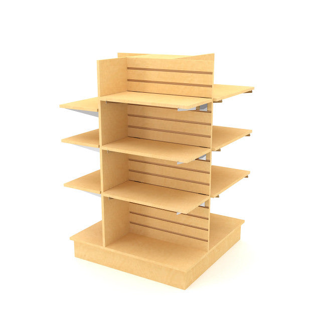 4-Sided Slatwall Display Unit - Merchandiser