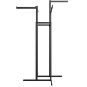 4-Way Clothing Rack With Straight Arms - Rectangular Tubing Black
