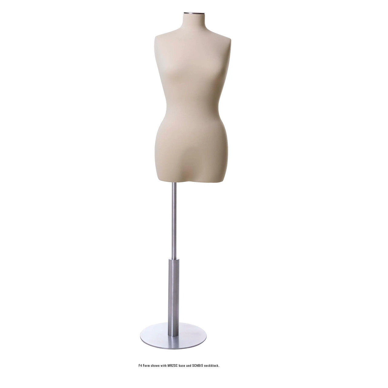 Female 3/4"- Covered Clothing Torso Form - Tailor Bust with Neckblock