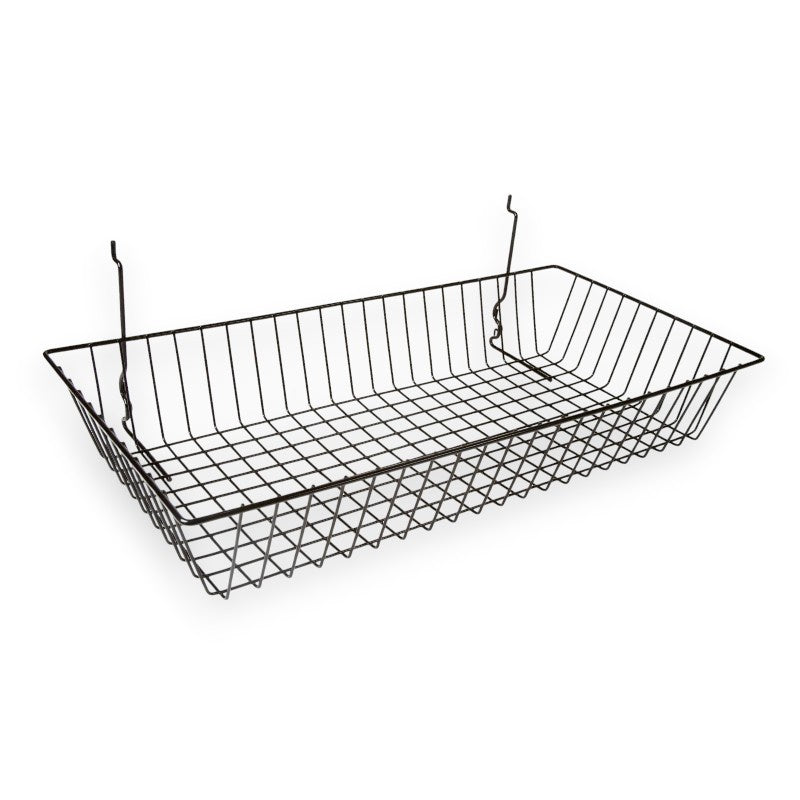 24" Wire Basket for Slatwall/Gridwall (6 Pack)