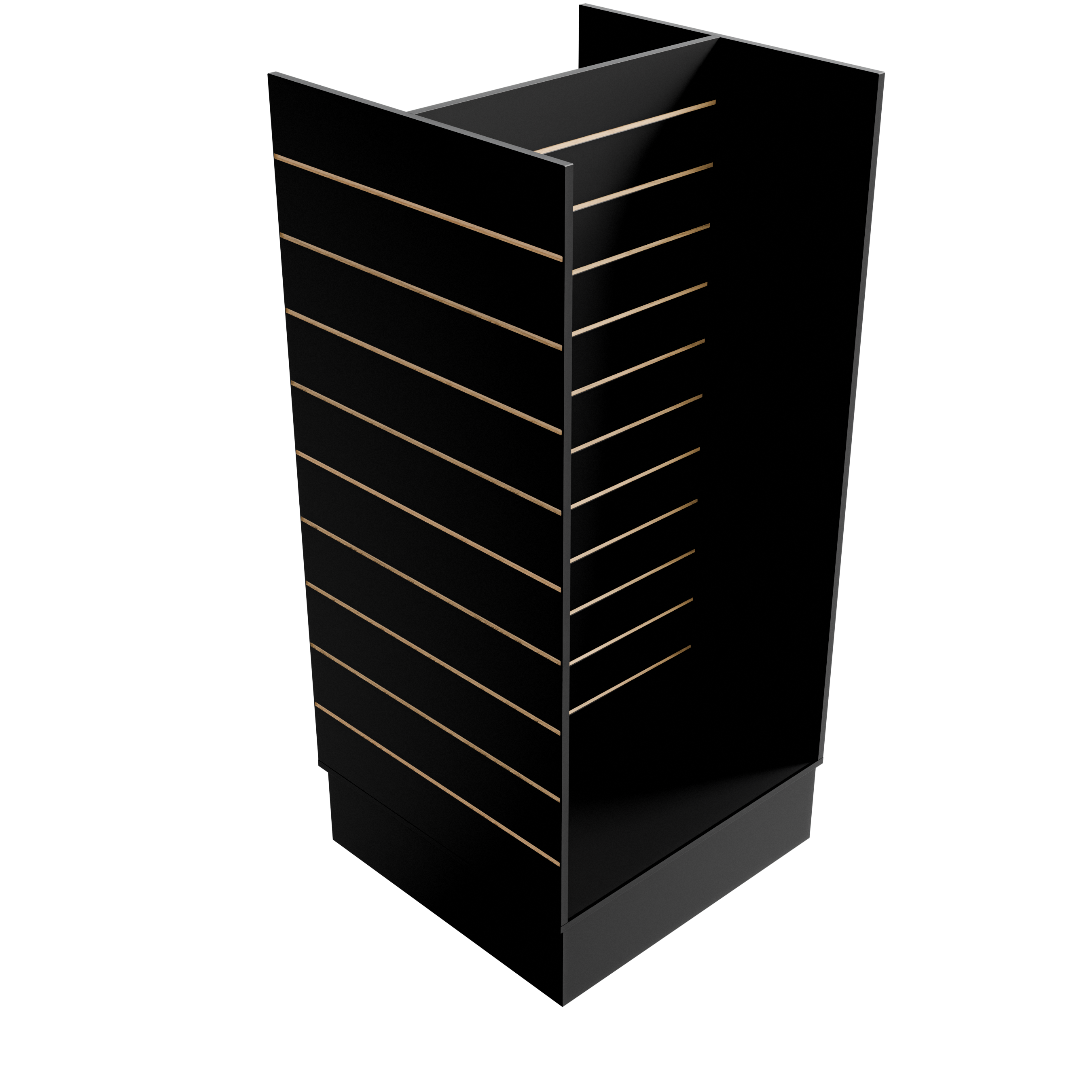 54” Slatwall H-Unit Black
