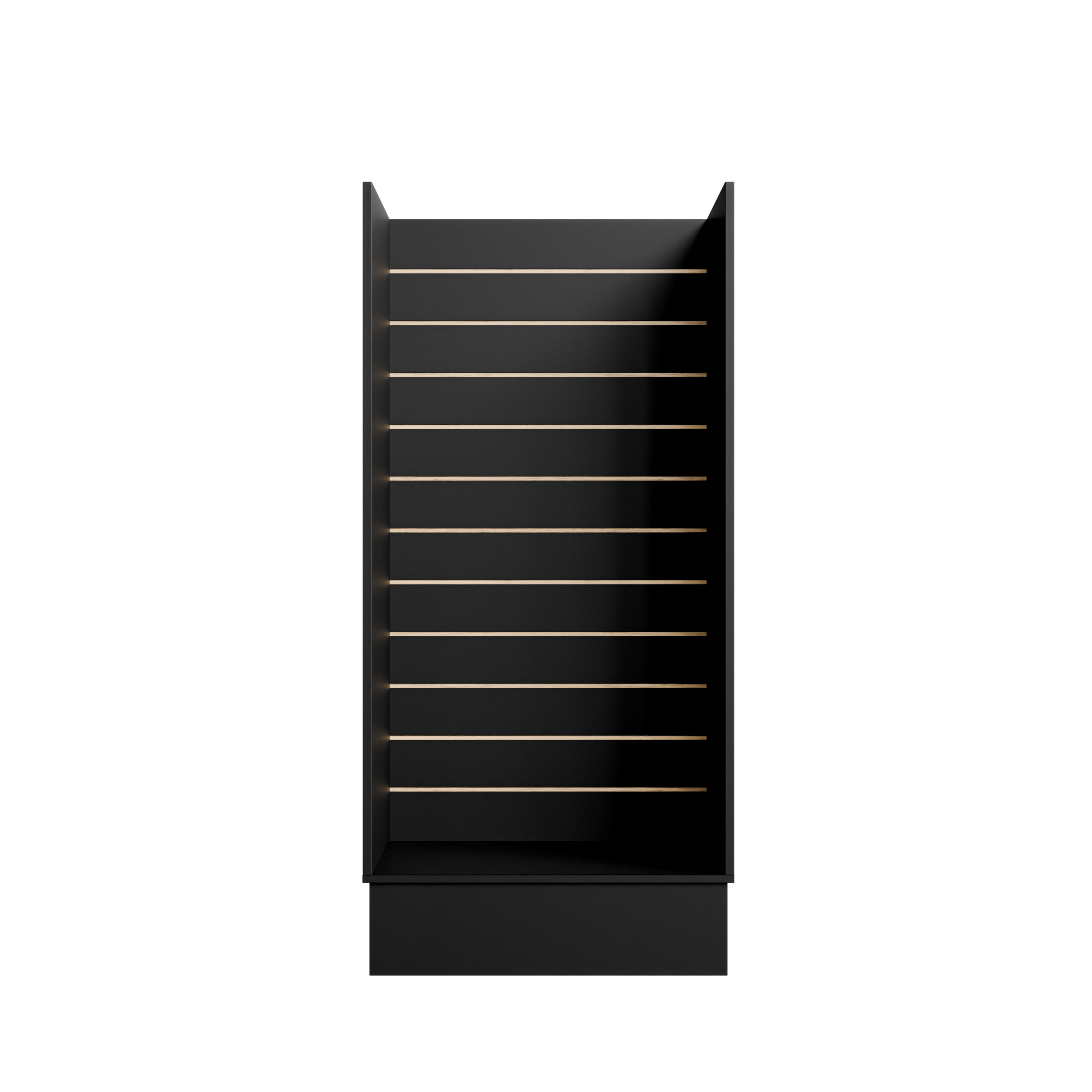 54” Slatwall H-Unit Black