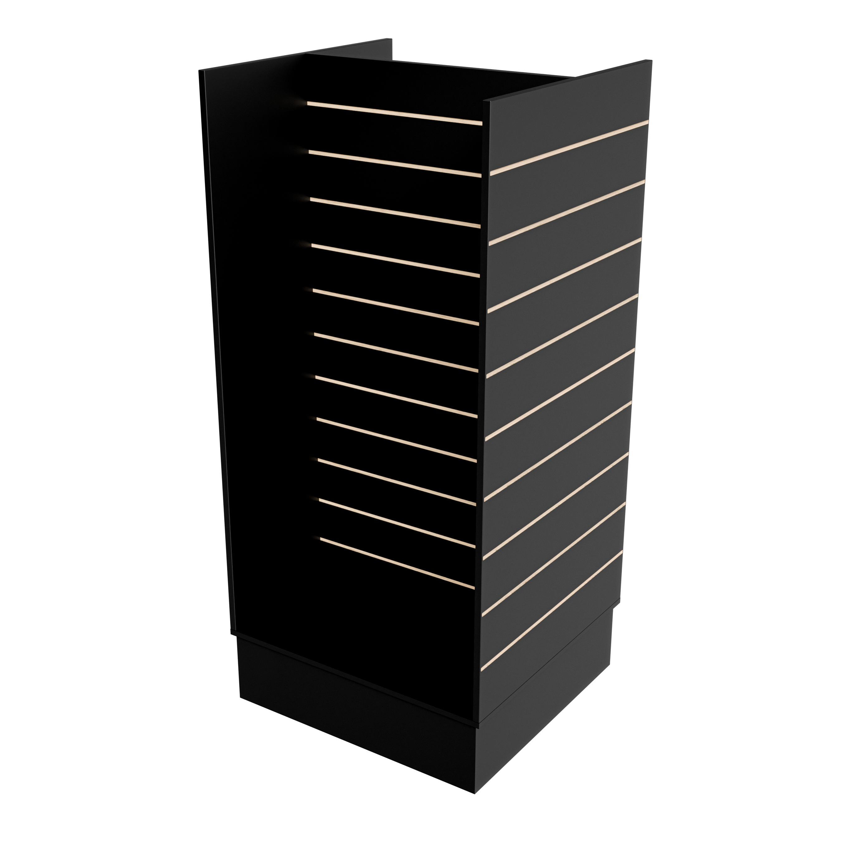 54” Slatwall H-Unit Black