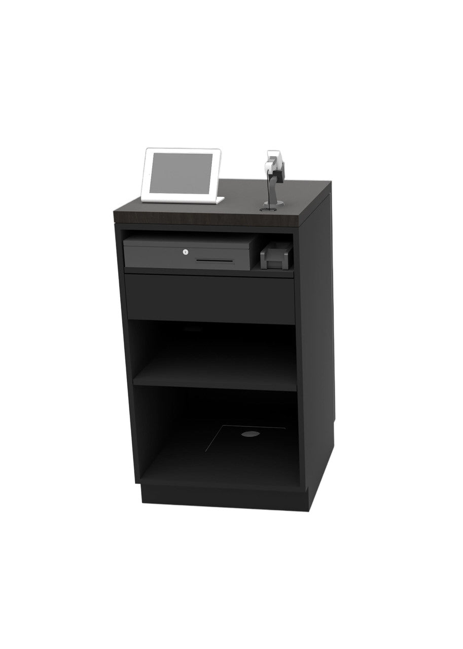 Deluxe 24" Cash Wrap Checkout Retail Counters - Black