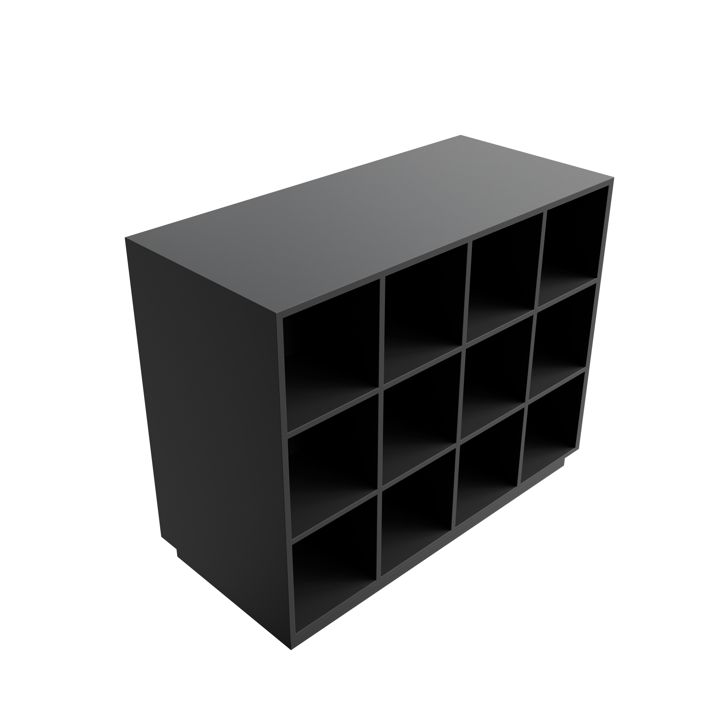 Island Table Wood Cubes Shelving (52 x 24 x 42)