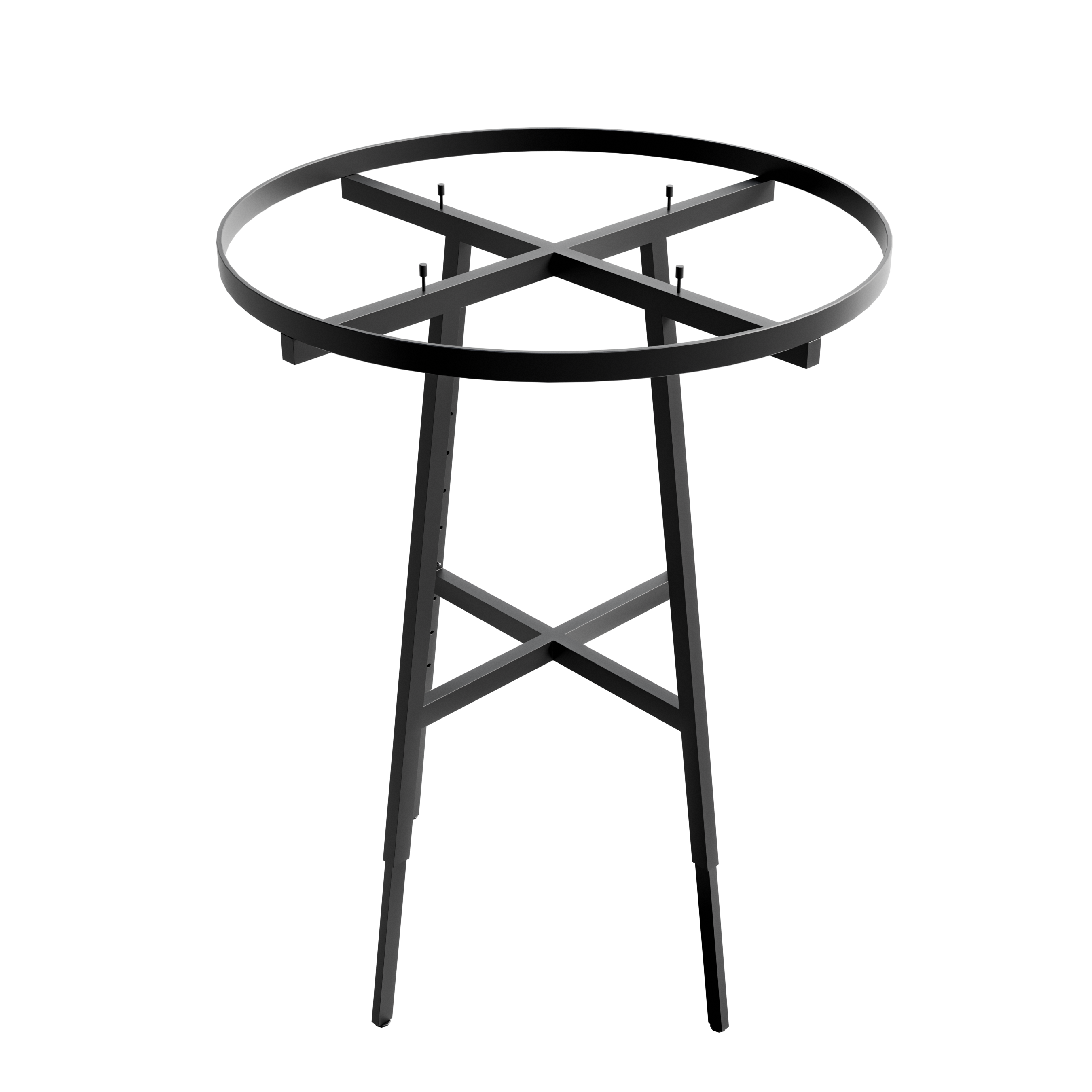 Round Garment Rack with Rectangular Tubing 36” Diameter - Black