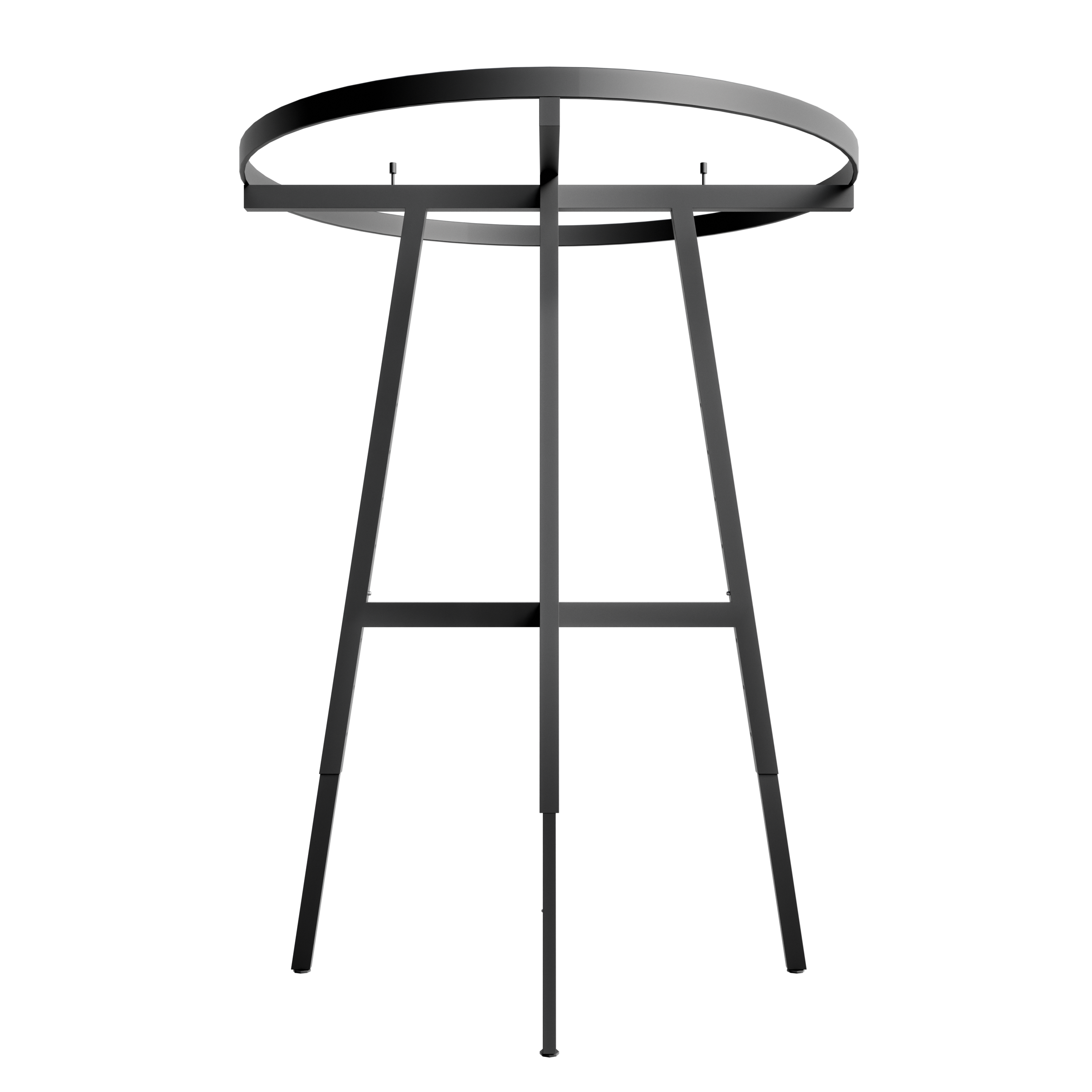 Round Garment Rack with Rectangular Tubing 36” Diameter - Black