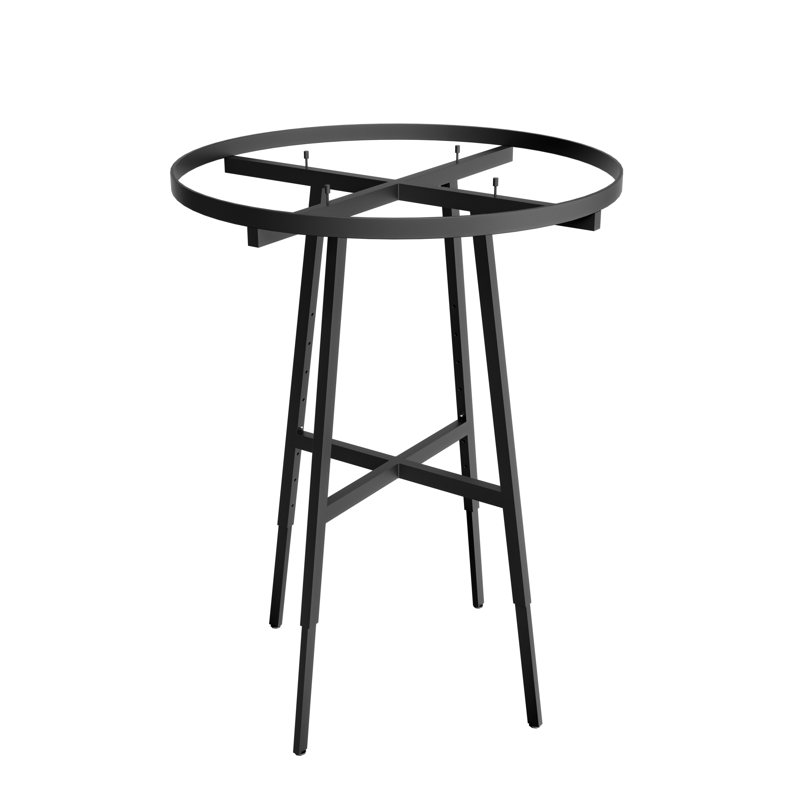 Round Garment Rack with Rectangular Tubing 36” Diameter - Black