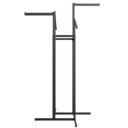 4-Way Clothing Rack W/ Straight Arms and Slant Arms- Rectangular Tubing Black
