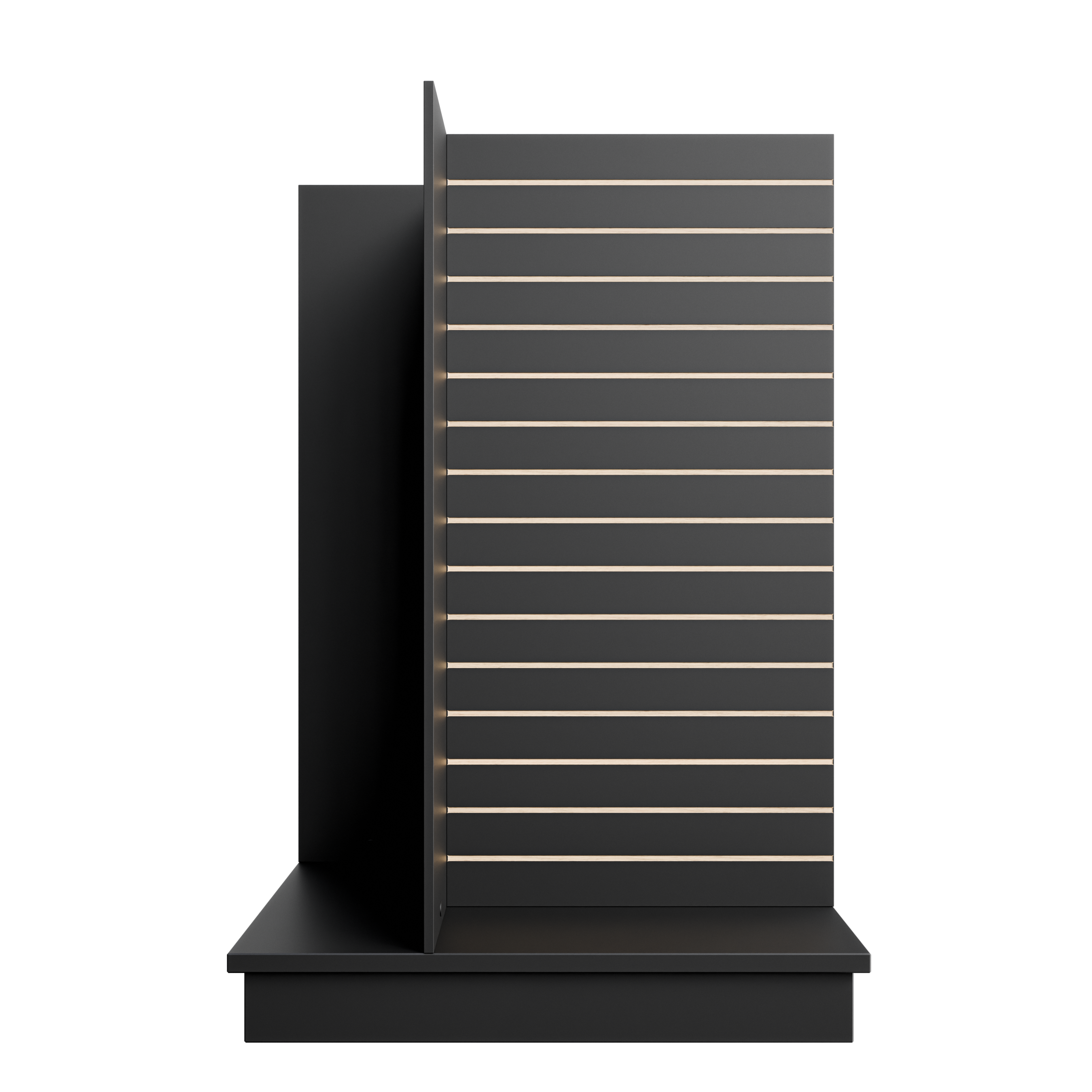 Slatwall 4 Way Merchandiser Black