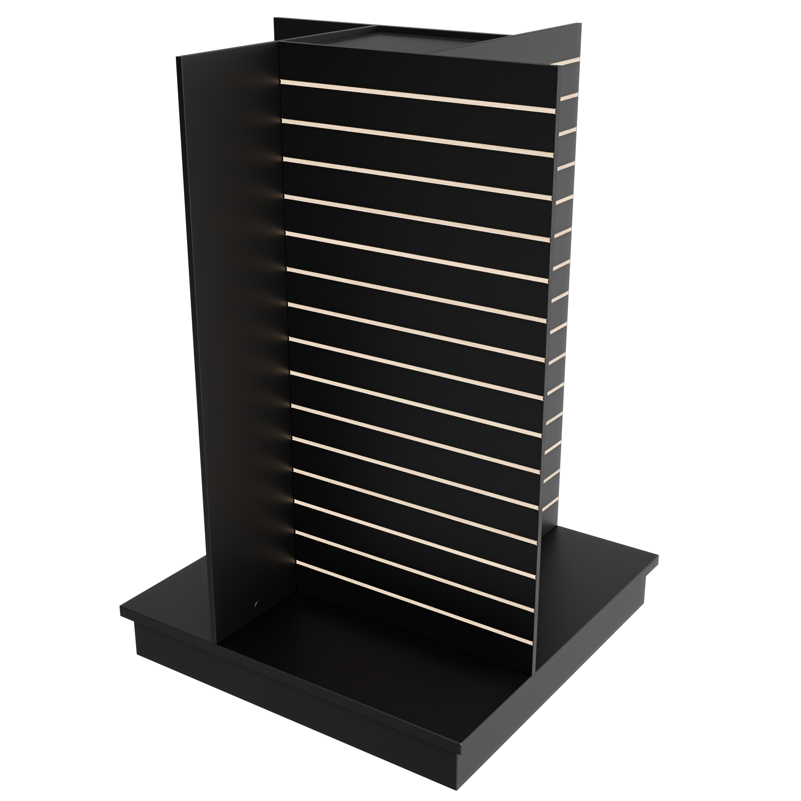 Slatwall 4 Way Merchandiser Black