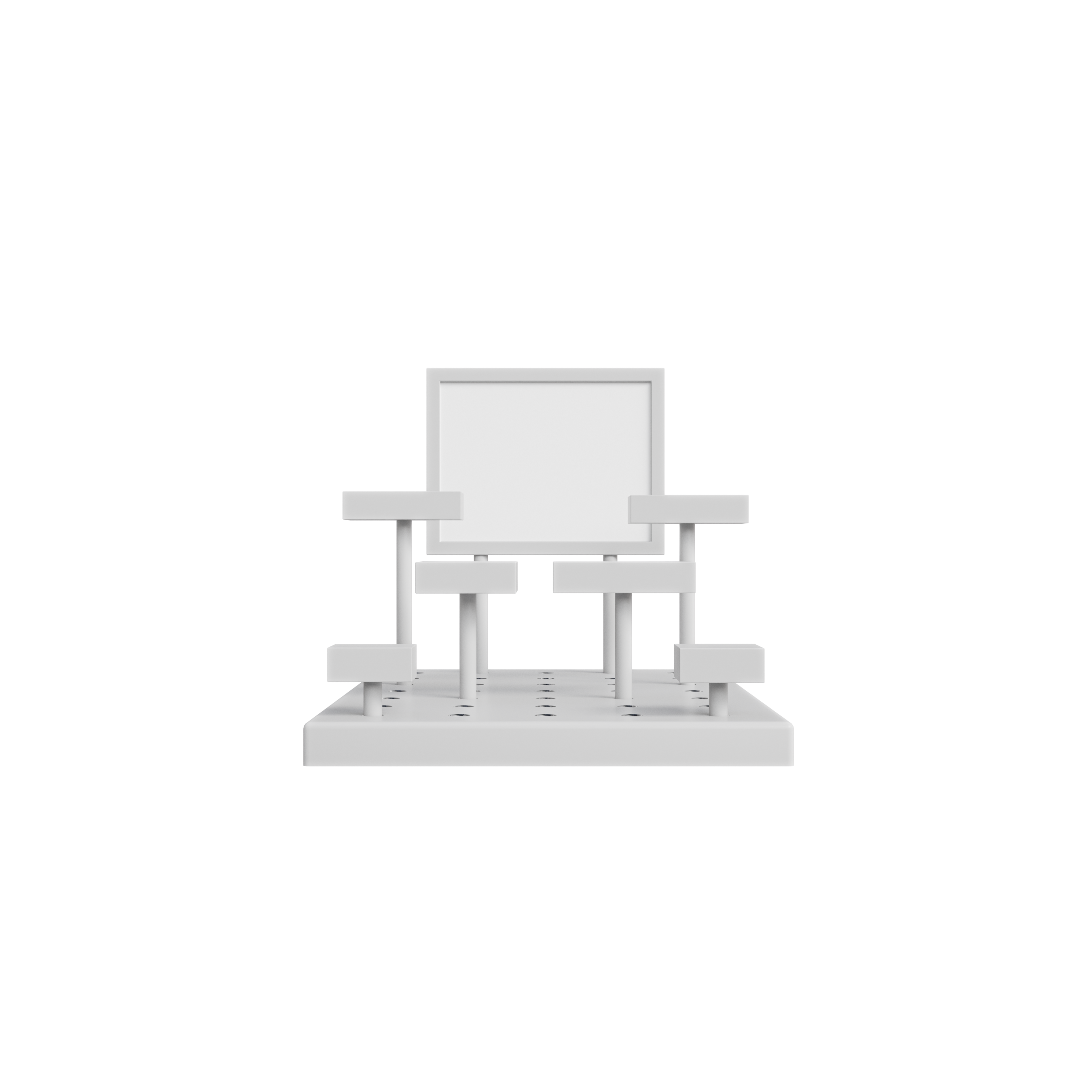 Small Modular Multi-Level Counter Top Display Riser Kits (White)
