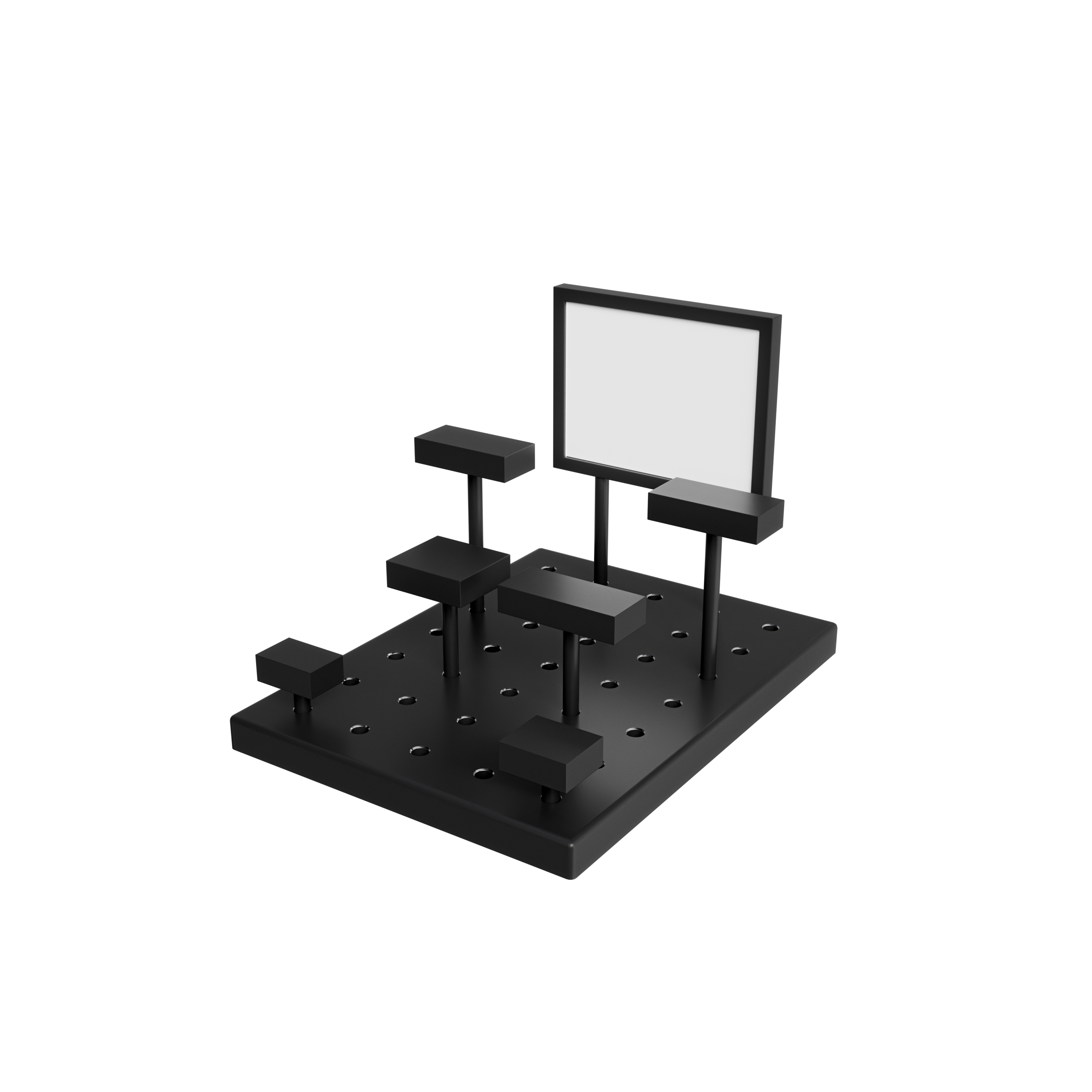 Small Modular Multi-Level Counter Top Display Riser Kits (Black)