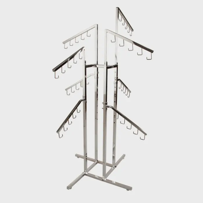 4-WAY HANDBAG RACK W/ 8 SLANT ARMS